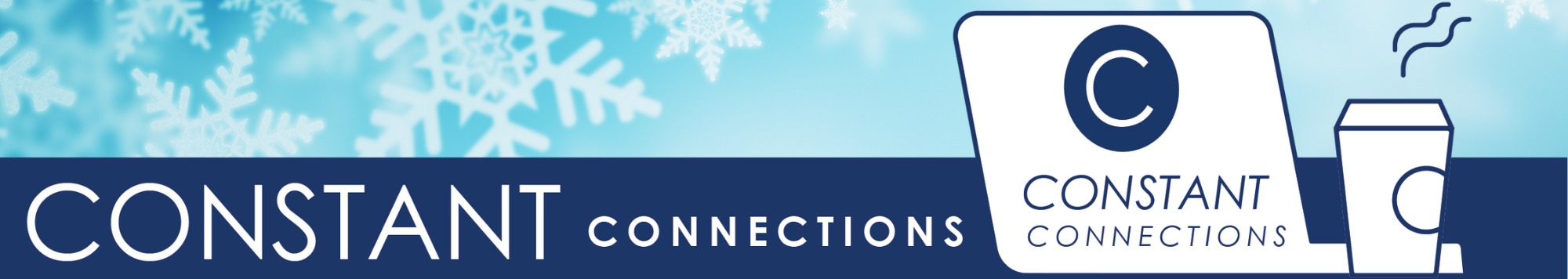 CONSTANT Connections background with snowflakes