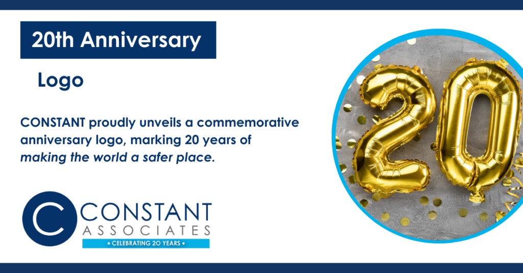 CONSTANT proudly unveils a commemorative logo marking 20 years of making the world a safer place.
