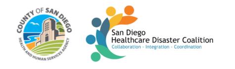 San Diego County and San Diego Healthcare Disaster Coalition Logo