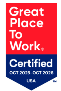 Great Place to Work banner showing certification between October 2025 and October 2026.