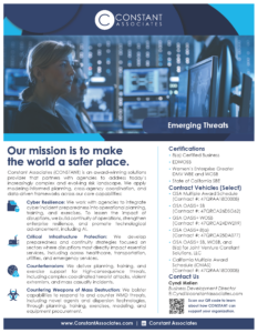 CONSTANT's Emerging Threats Capability Statement.